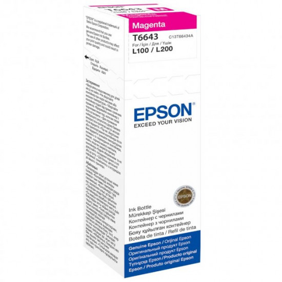 Контейнер із чорнилом Epson L100/L200 magenta (C13T66434A)