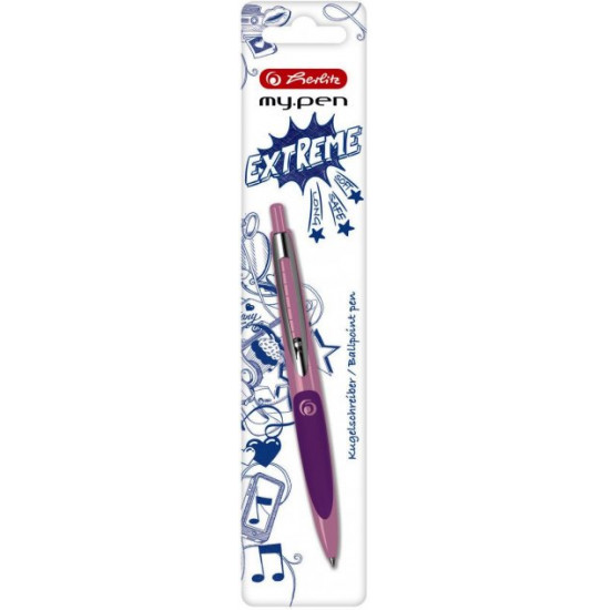 Ballpoint pen Herlitz My.Pen Extreme Pink-Lilac Lilac body Blue (50028290)