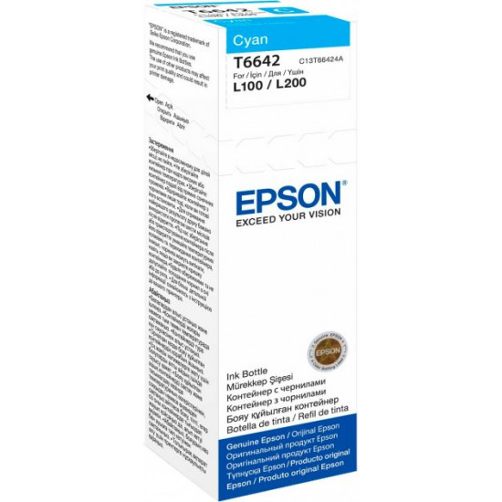 Контейнер із чорнилом Epson L100/L200 cyan (C13T66424A)