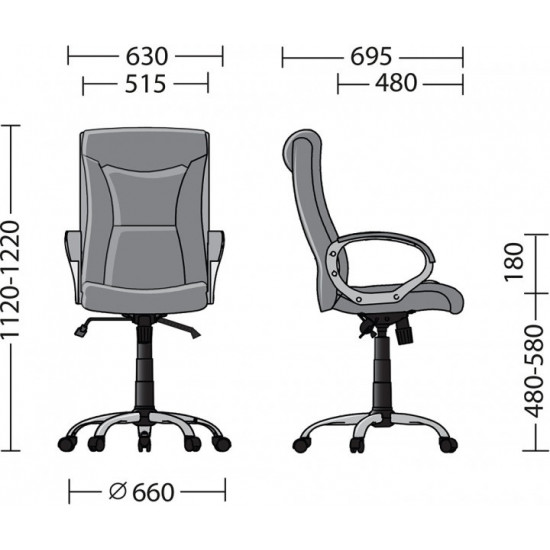 Крісло Nowy Styl ELLY ordf ANYFIX CHR68 MR-10