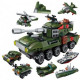 Designer Qman 1803 Military equipment - Megatank 8in1, 320 children