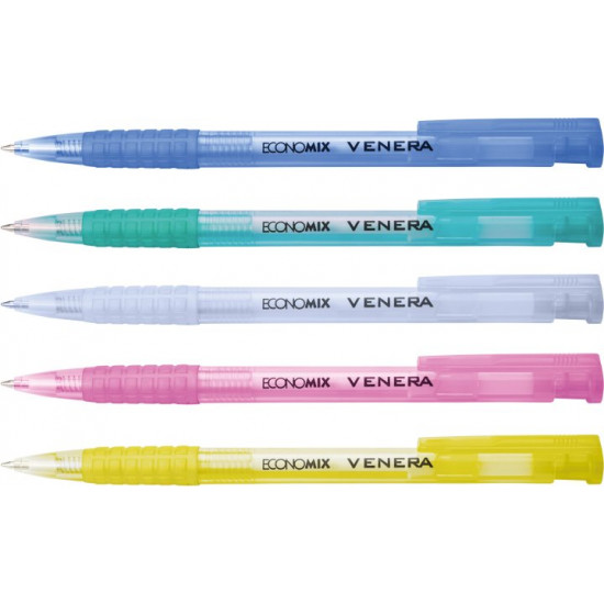 Set of ballpoint pens Economix Venera 0.5 mm Blue 50 pcs (E10105-25)