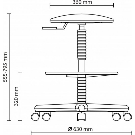 Стілець Nowy Styl STOOL ordf GTS RING BASE P V-14