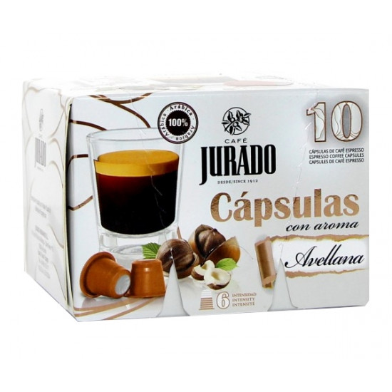 Coffee capsules Jurado Nespresso Avellana Hazelnut 10 pcs