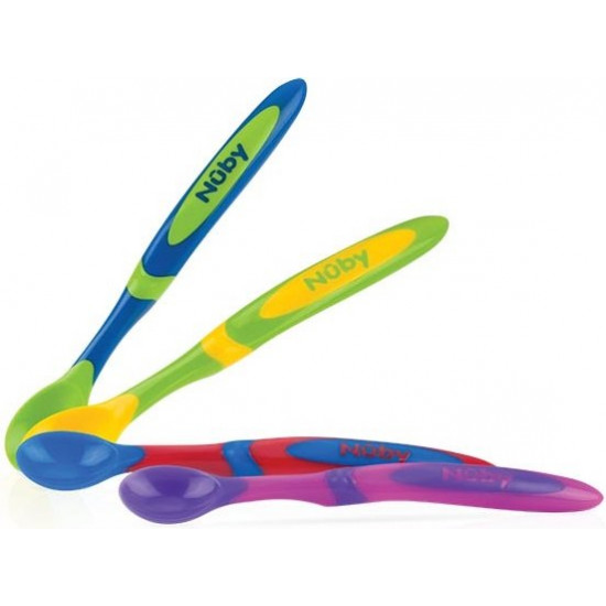 Set of Nuby spoons with long handles 4 pcs (5574)