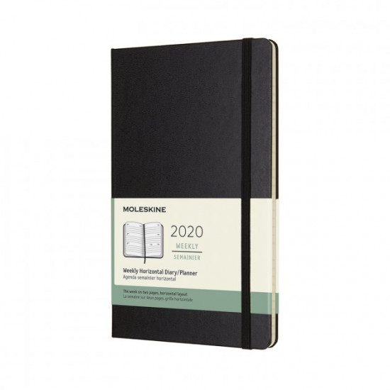 Щотижневик Moleskine Горизонтальний 2020 середній / Чорний (8058647629278)