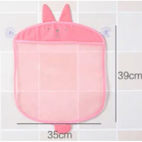 Bathroom mesh for storing toys with a suction cup for children 39x35 cm (587737273) Gray (Shark)