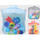 Bathroom mesh for storing toys with a suction cup for children 39x35 cm (587737273) Blue (Teddy Bear)