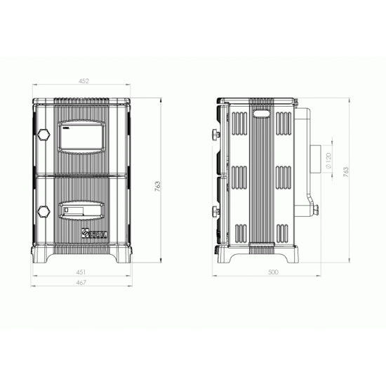 Convection oven (euro stove) Duval EM-5150BL (black edition).