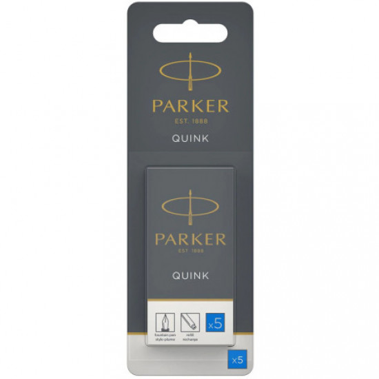 Parker Quink cartridges 5pcs blue - blister 11 416BLU