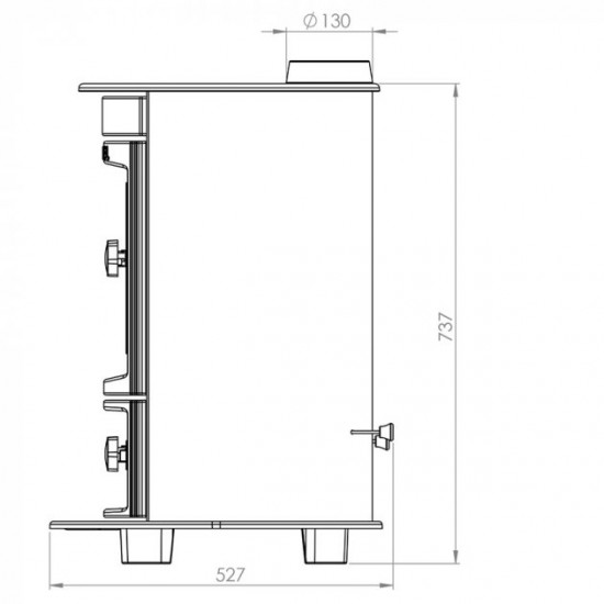 Turbo stove-fireplace. Duval EM-5127BL