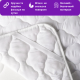 Quilted mattress cover Delight Relax 70x200 cm White (MP.RL200-1)