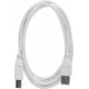  Кабель RZTK USB 2.0 AM - BM 1.8 м White