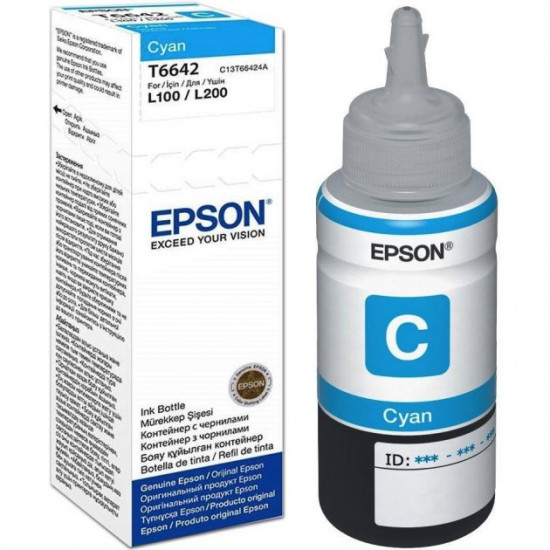 Чорнило для Epson L3050 Epson 664 Cyan 70мол C13T66424A