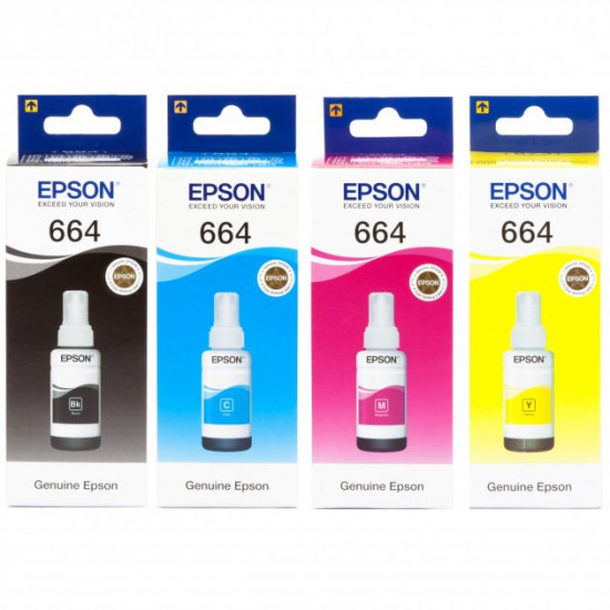 Ink for Epson L555 Epson 664 B/C/M/Y 4pcs x 70ml SET664E