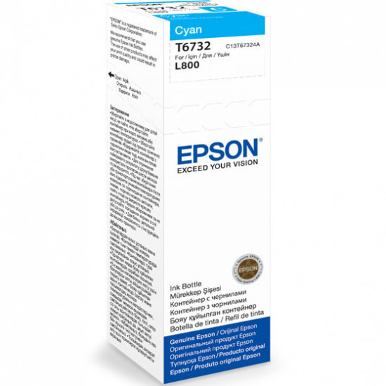  Чернила для Epson L805 Epson 673 Cyan 70мл C13T67324A