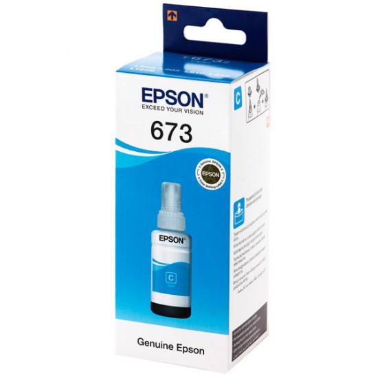  Чернила для Epson L805 Epson 673 Cyan 70мл C13T67324A