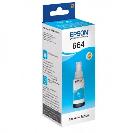  Чернила для Epson L386 Epson 664 Cyan 70мл C13T66424A