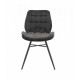 Upholstered dining chair with metal legs Vetro VT-M-43 black