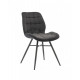 Upholstered dining chair with metal legs Vetro VT-M-43 black