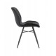 Upholstered dining chair with metal legs Vetro VT-M-43 black