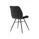 Upholstered dining chair with metal legs Vetro VT-M-43 black