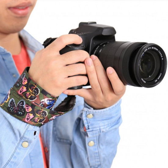 Neck Strap for Puluz Camera Nylon Universal Green with Butterfly Pattern (mrk2018)