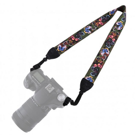 Neck Strap for Puluz Camera Nylon Universal Green with Butterfly Pattern (mrk2018)