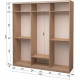 Three-door wardrobe Roko 239.2x242x60 cm chipboard + Mirror Sonoma Oak (20200024441)