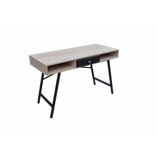 Desk with metal legs Mix Furniture Lime chipboard sonoma oak