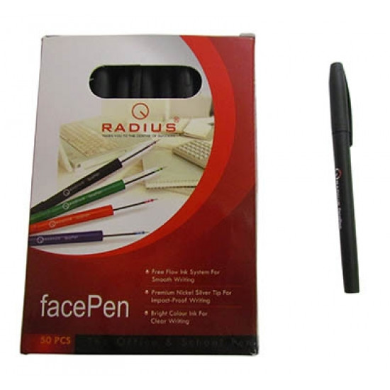 Ballpoint pen black Radius face pen