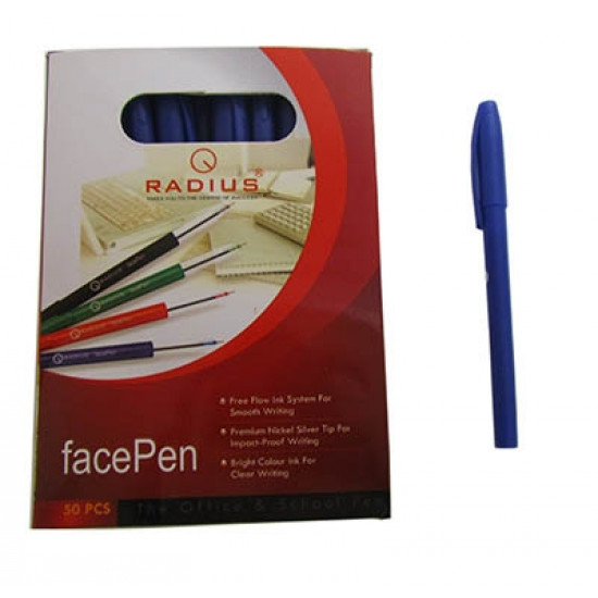 Ballpoint pen blue Radius face pen