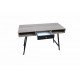 Desk with metal legs Mix Furniture Lime chipboard Sonoma truffle oak