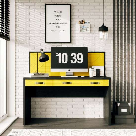 Desk Fenster Morocco Black/Yellow