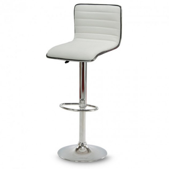 Bar stool Hoker ESTERO with footrest and seat height adjustment White