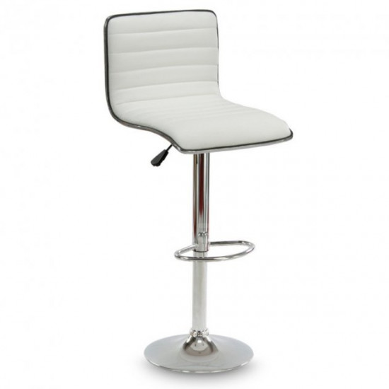 Bar stool Hoker ESTERO with footrest and seat height adjustment White