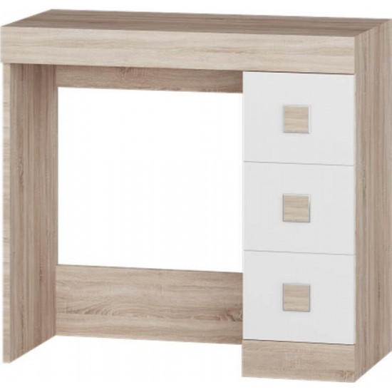 Chipboard dressing table for the bedroom Sonata 800x380x740 mm Sonoma oak + white Everest