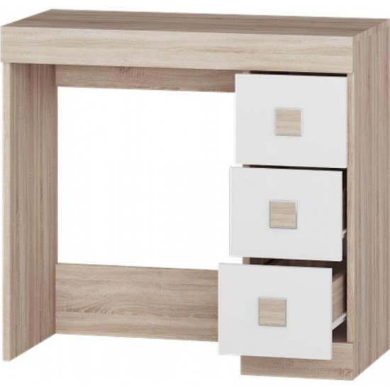 Chipboard dressing table for the bedroom Sonata 800x380x740 mm Sonoma oak + white Everest