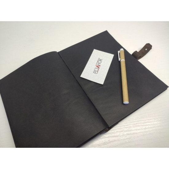 Leather-bound notebook