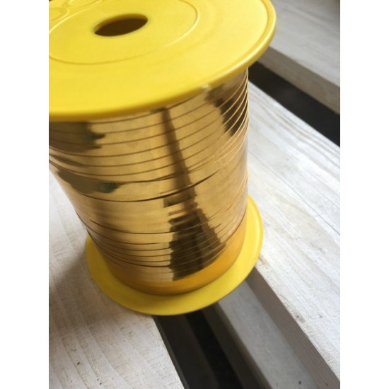 Ribbon for wrapping flowers and gifts 5 mm. x 150 m. Golden