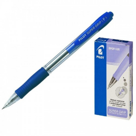 Ballpoint pen Super Grip Pilot blue (BPGP-10R-FL)