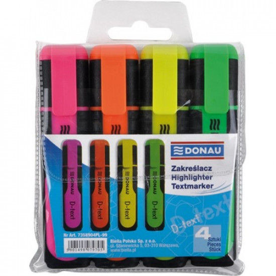 Set of text markers Donau D-Text 4 colors (7358904PL-99)