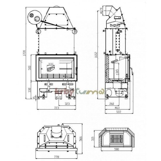 Камінна вставка з водяним контуром Haas+Sohn Novara 17