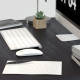 Office desk Fenster Format White chipboard Black