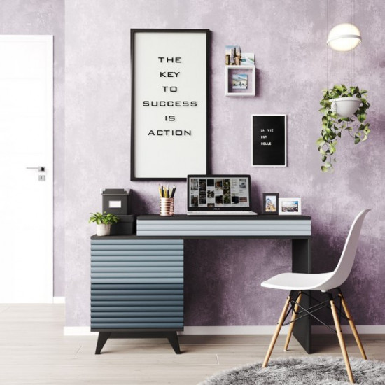 Office desk Fenster Companit Black/Azure