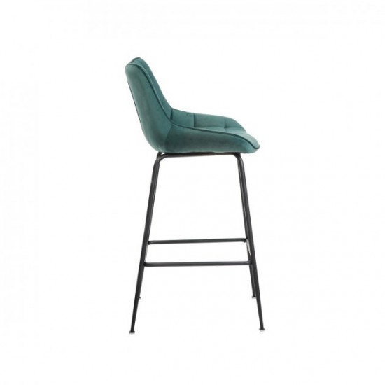 Bar stool corduroy + painted metal B-140-1 Vetro Mebel Color Azure