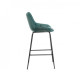 Bar stool corduroy + painted metal B-140-1 Vetro Mebel Color Azure