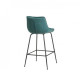 Bar stool corduroy + painted metal B-140-1 Vetro Mebel Color Azure