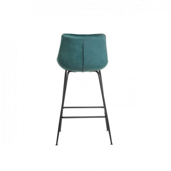 Bar stool corduroy + painted metal B-140-1 Vetro Mebel Color Azure