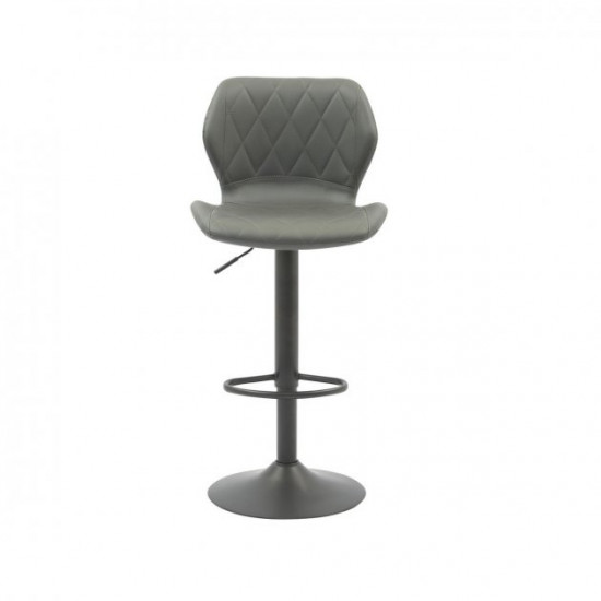 Bar chair swivel leatherette + painted metal black B-103 Vetro Mebel Color Graphite